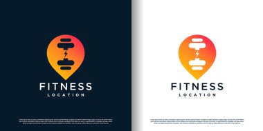 Yaratıcı konsept premium vektörlü fitness logosu tasarımı