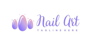 Yaratıcı konsept premium vektörlü tırnak cilası logosu