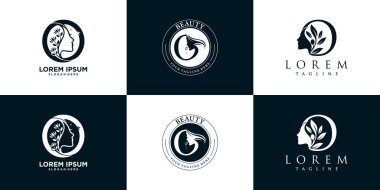 Harf logosu O tasarım koleksiyonu doğa güzelliği konsept premium vektörü