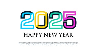 Modern ve yaratıcı stil premium vektörlü 2025 logo tasarım vektörü