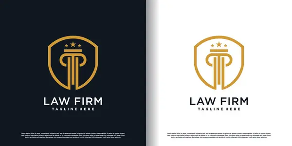 stock vector Law logo design with simple and fresh concept Premium Vector