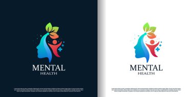 Yaratıcı konsept premium vektörlü psikoloji logosu tasarımı