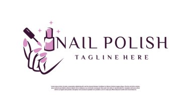 Yaratıcı soyut Premium Vektörlü çivi logo tasarım şablonu