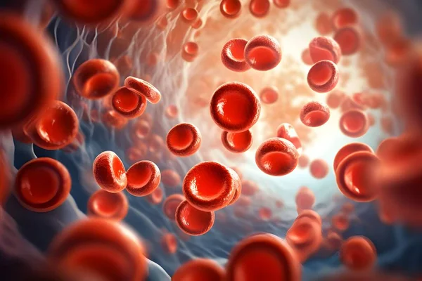 Rendering Delle Cellule Del Sangue — Foto Stock