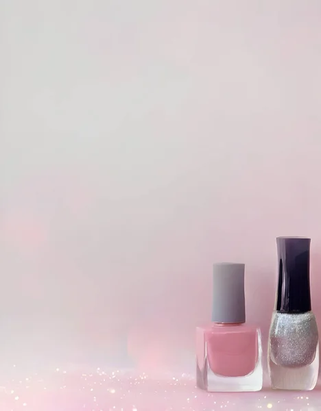 Nail polish background, valentine concept