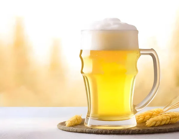 glass of beer background
