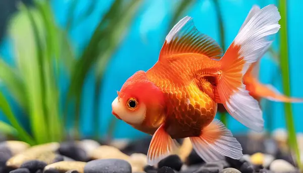 stock image Oranda goldfish in aquarium fish tank