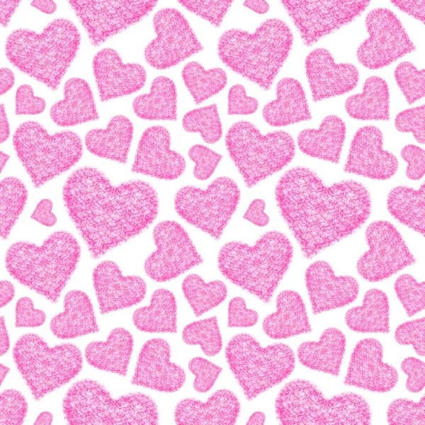 Naadloos Patroon Met Harten Valentijnsdag Achtergrond Romantische Illustratie Voor Inpakpapier — Stockfoto