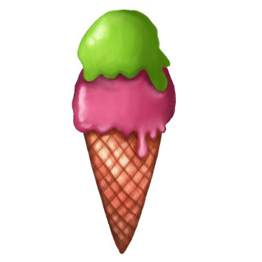 Suluboya dondurma külahı