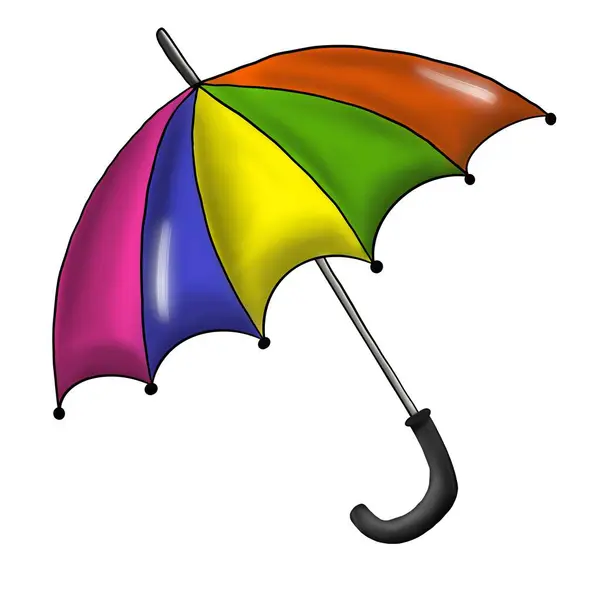 Colorful Umbrella Cartoon Element — Stock Photo, Image