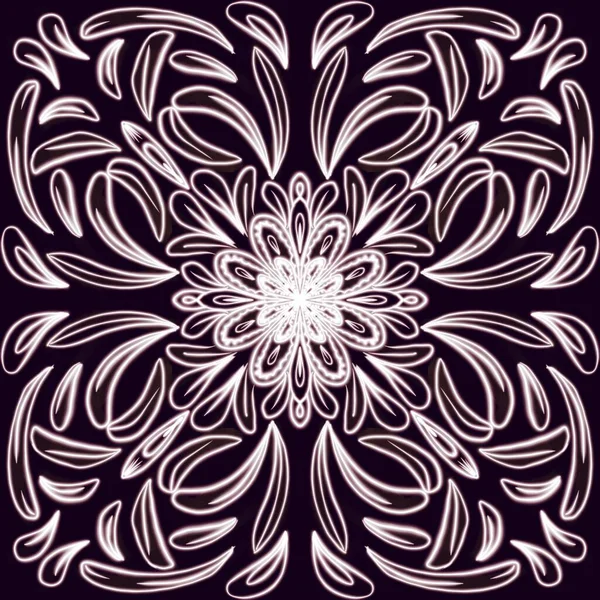 Mandala Kwiatowy Wzór Abstarct — Zdjęcie stockowe