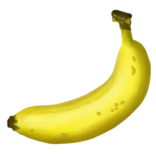 Fruit Watercolour Yellow Banana — Stock Photo, Image