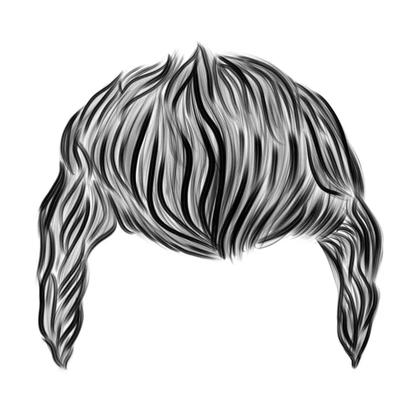 Boceto Del Corte Pelo Los Hombres Peinado Hombre — Foto de Stock