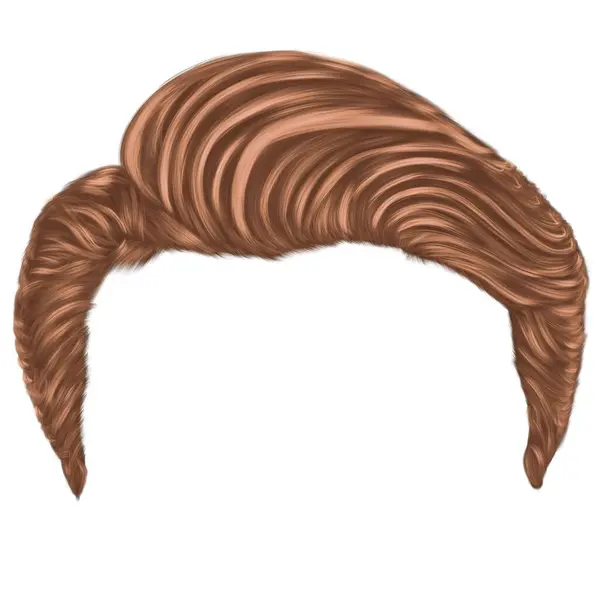 Krátké Hnědé Vlasy Pánský Účes — Stock fotografie