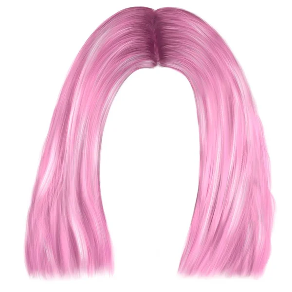 ショートピンクの髪 女性のヘアスタイル — ストック写真