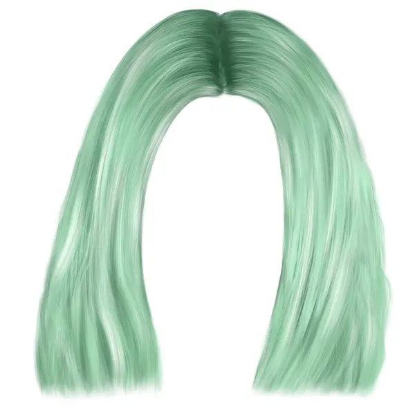 Короткие Зеленые Волосы Женская Прическа — стоковое фото