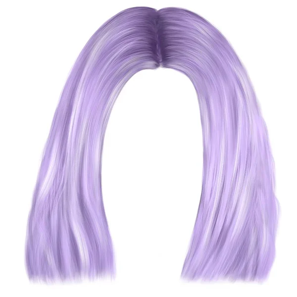 Короткие Фиолетовые Волосы Женская Прическа — стоковое фото