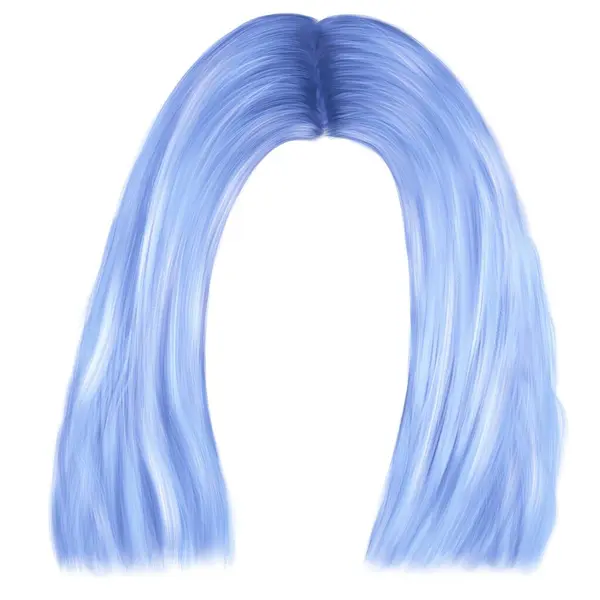 Cabelo Azul Curto Penteado Feminino — Fotografia de Stock
