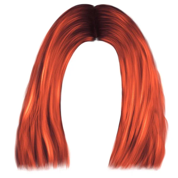 Cabello Rojo Corto Peinado Mujer —  Fotos de Stock