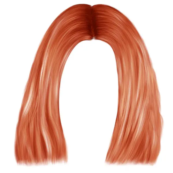 短橙色头发 妇女的发型 — 图库照片