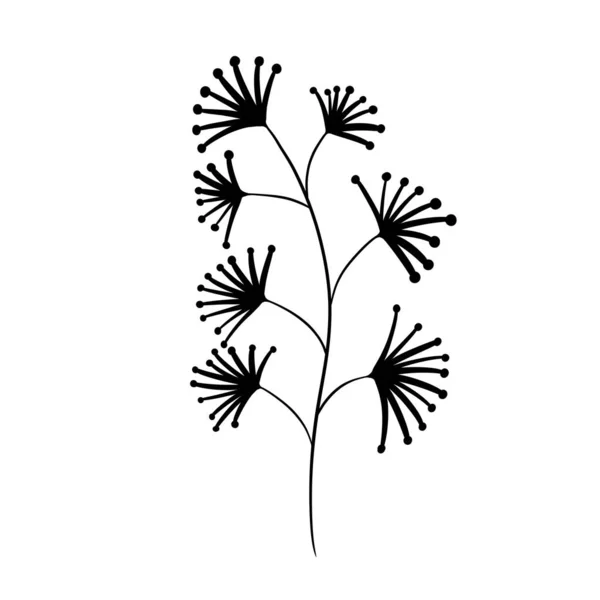 Vahşi Çiçek Botanik Bitki Vektör Çizimi — Stok Vektör