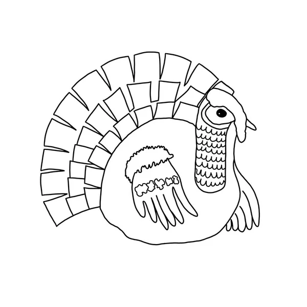 Christmas Turkey Celebration Thanksgiving — Stock Vector