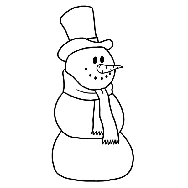 Christmas Snowman Decoration Celebration New Year — Stock Vector
