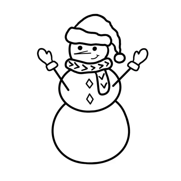 Vánoční Sněhulák Dekorace Oslavu Nového Roku — Stockový vektor