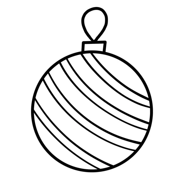Juguete Del Árbol Navidad Bauble Decoración Sobre Abeto — Vector de stock