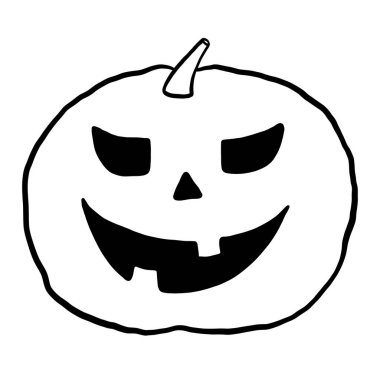 Cadılar Bayramı korkunç balkabağı, vektör illüstrasyonu 