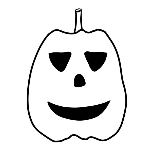 Halloween Assustador Desenho Animado Abóbora Ilustração Vetorial — Vetor de Stock