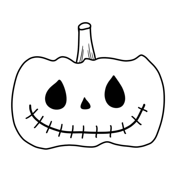 Halloween Calabaza Dibujos Animados Miedo Ilustración Vectores — Vector de stock