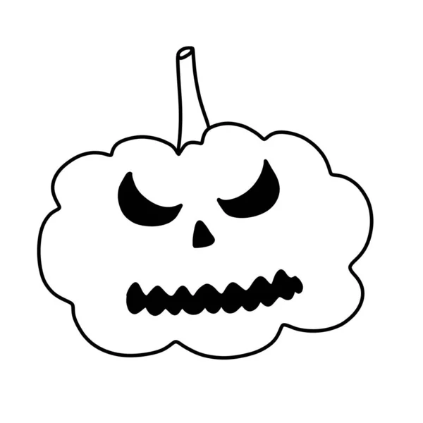 Halloween Calabaza Dibujos Animados Miedo Ilustración Vectores — Vector de stock