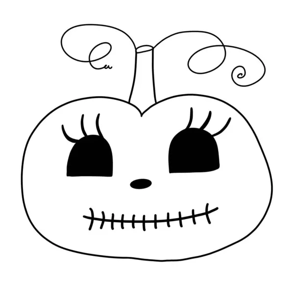 Halloween Assustador Desenho Animado Abóbora Ilustração Vetorial —  Vetores de Stock