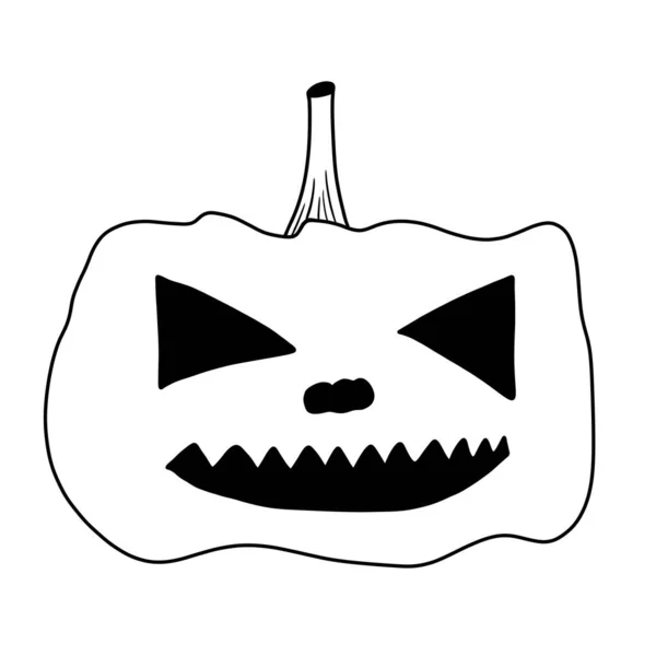 Halloween Strašidelné Kreslené Dýně Vektorové Ilustrace — Stockový vektor
