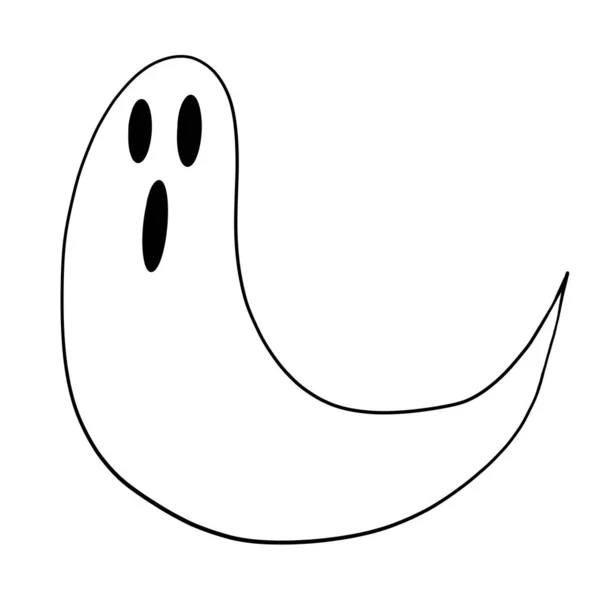 Halloween Fantasma Garabato Espeluznante — Archivo Imágenes Vectoriales