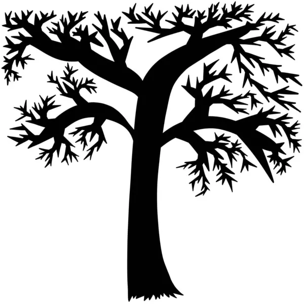 Halloween Strašidelný Kreslený Strom — Stockový vektor