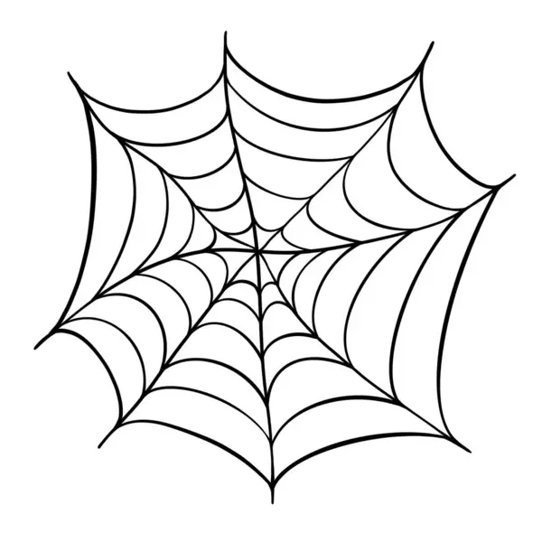 Halloween Dibujos Animados Doodle Web Spider — Vector de stock