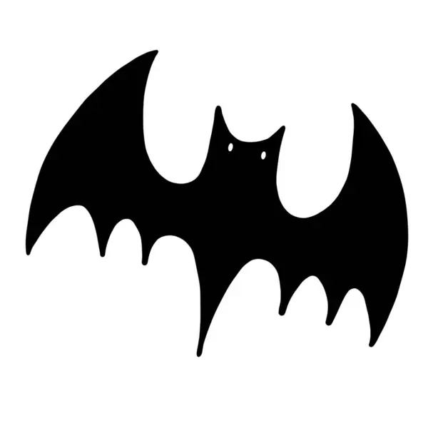 Halloween Desenho Animado Morcego Preto —  Vetores de Stock