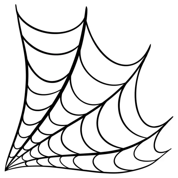 Halloween Dibujos Animados Doodle Web Spider — Vector de stock