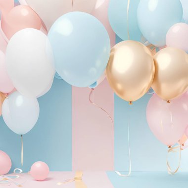 Pembe doğum günü parti balonları