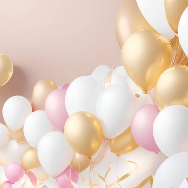 pembe ve beyaz balonlar arka plan