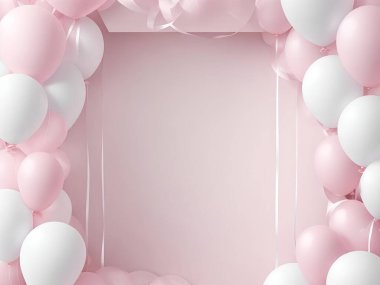 pembe ve beyaz balonlar