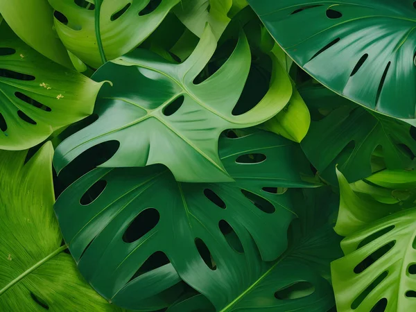 Зеленые Листья Леса Фон — стоковое фото