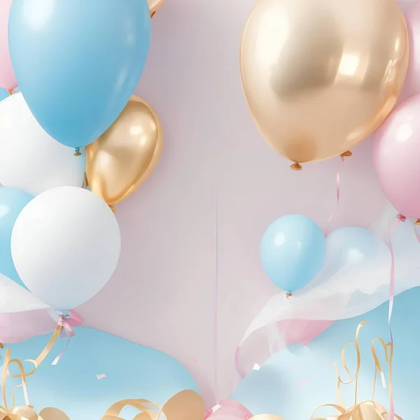Pink Birthday Party Balloons — Stock Photo, Image