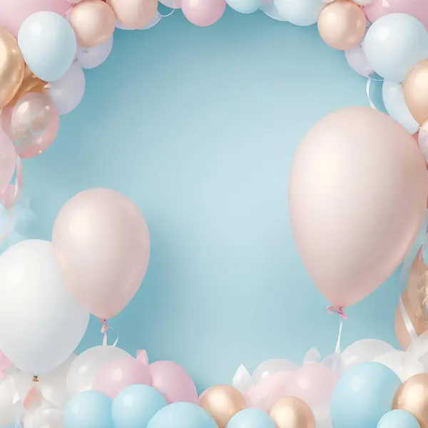 pink birthday party balloons