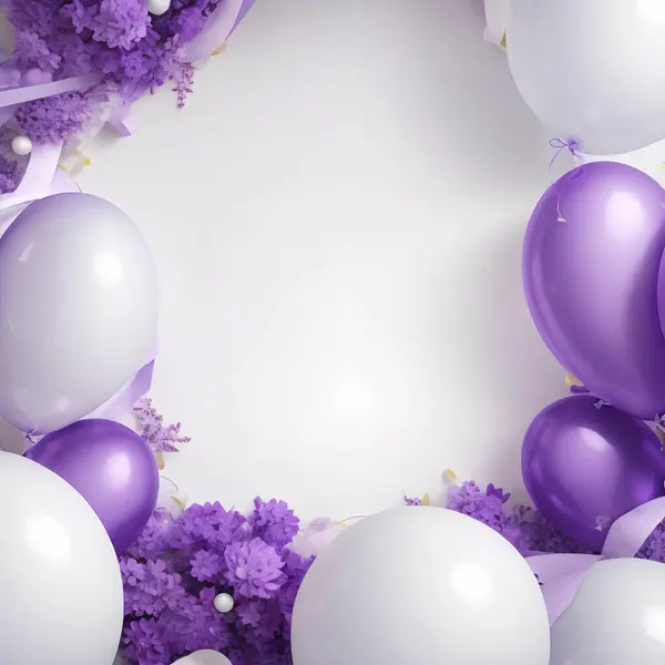 White Purple Balloons — Stock Photo, Image