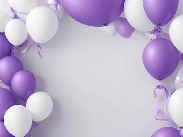 Purple Party Balloons Background — Stock Photo, Image