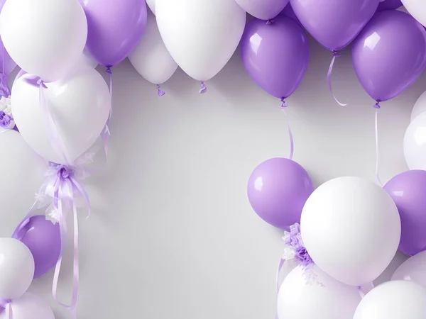 Purple Party Balloons Background — Stock Photo, Image