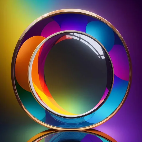 Abstract circle rainbow background